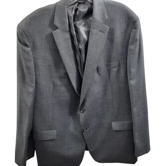 Lauren Ralph Lauren Gray 100% Wool Natural Stretch Sports Jacket Size 48R 11924 - Picture 2 of 10